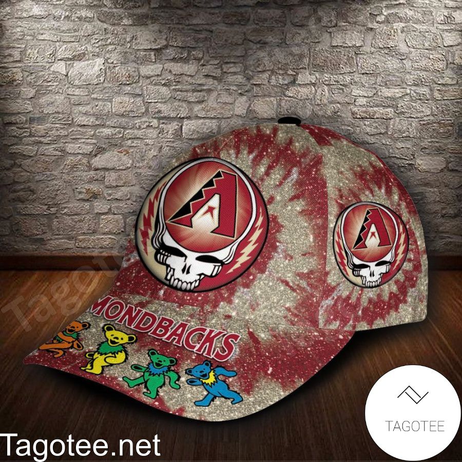 Arizona Diamondbacks & Grateful Dead Band MLB Custom Name Personalized Cap b