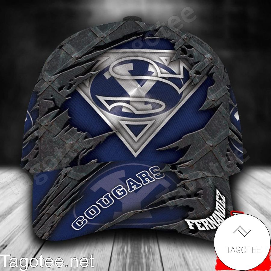 BYU Cougars Superman NCAA Personalized Cap