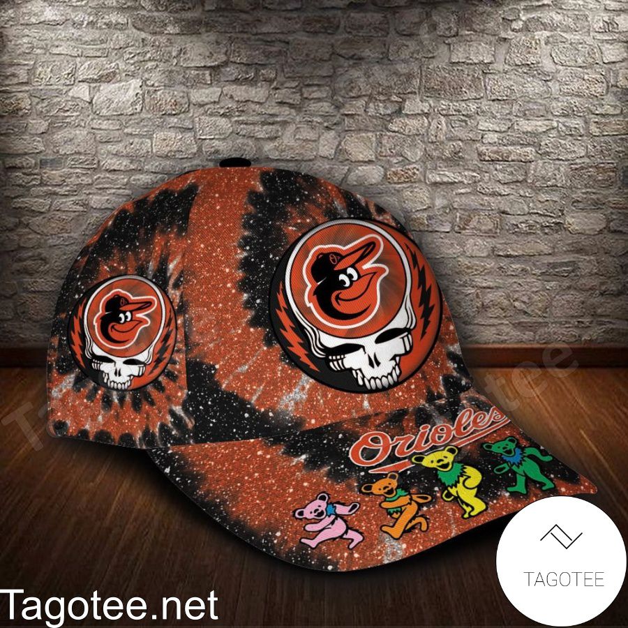 Baltimore Orioles & Grateful Dead Band MLB Custom Name Personalized Cap a