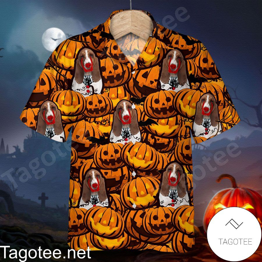 Basset Hound Pumpkin Halloween Shirt