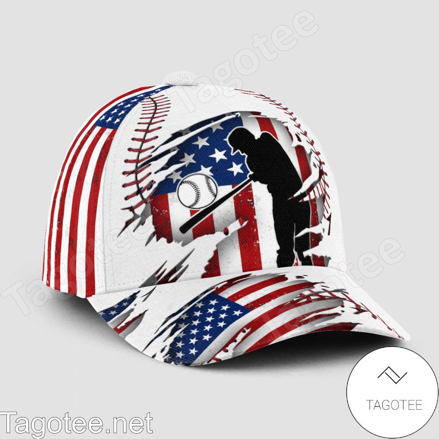 Batting American Flag Pattern Cap