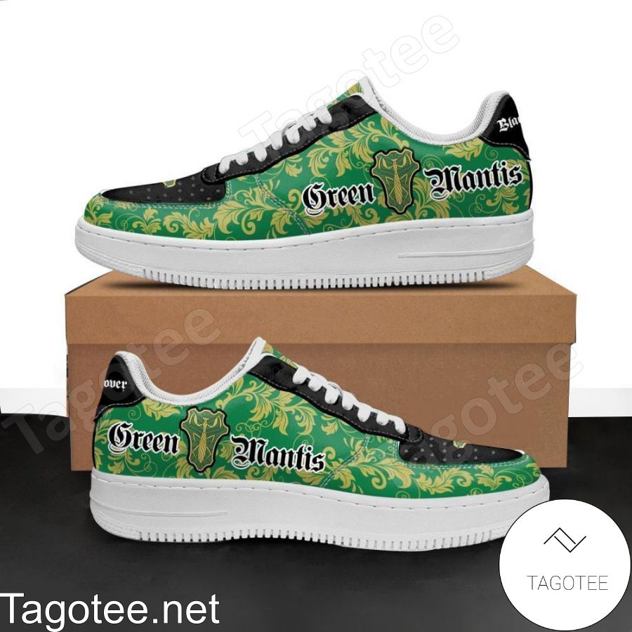 Black Clover Magic Knights Squad Green Mantis Anime Air Force Shoes