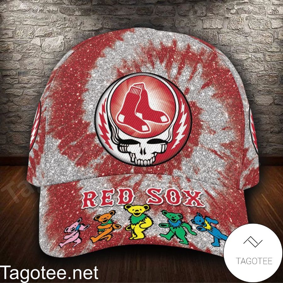 Boston Red Sox & Grateful Dead Band MLB Custom Name Personalized Cap