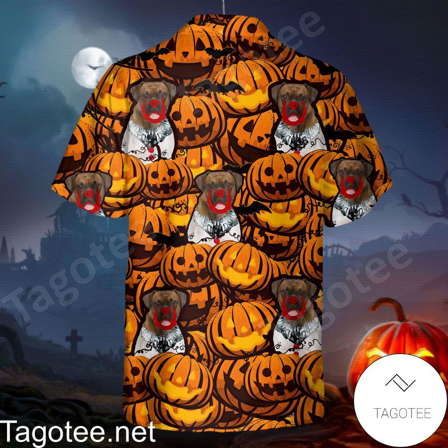 Boxer Pumpkin Halloween Shirt a