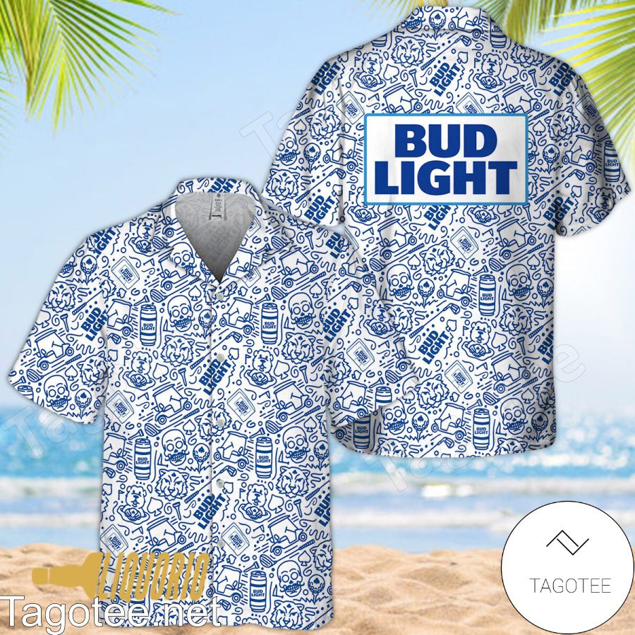 Bud Light Doodle Art Hawaiian Shirt