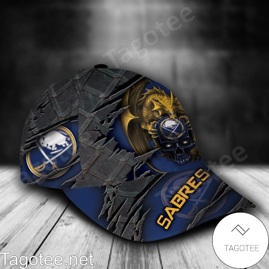 Buffalo Sabres Dragon Crack 3D NHL Custom Name Personalized Cap a