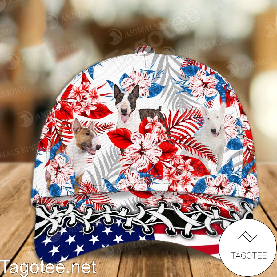 Bull Terrier American Flag Cap