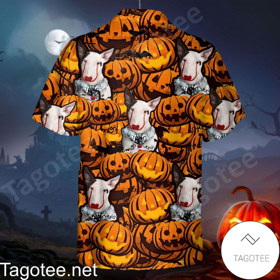 Bull Terrier Pumpkin Halloween Shirt a