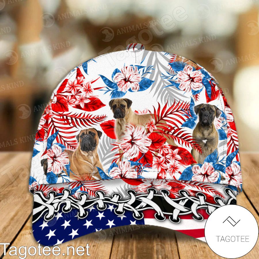 Bullmastiff American Flag Cap