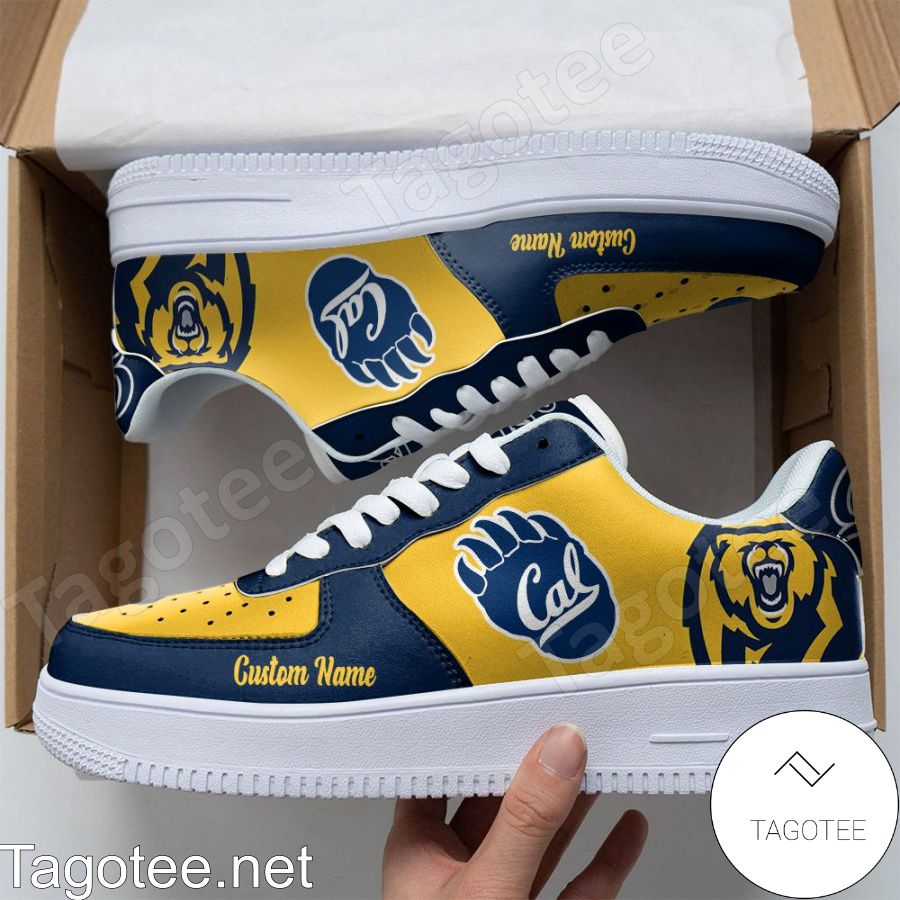 California Golden Bears Mascot Logo NCAA Custom Name Air Force Shoes