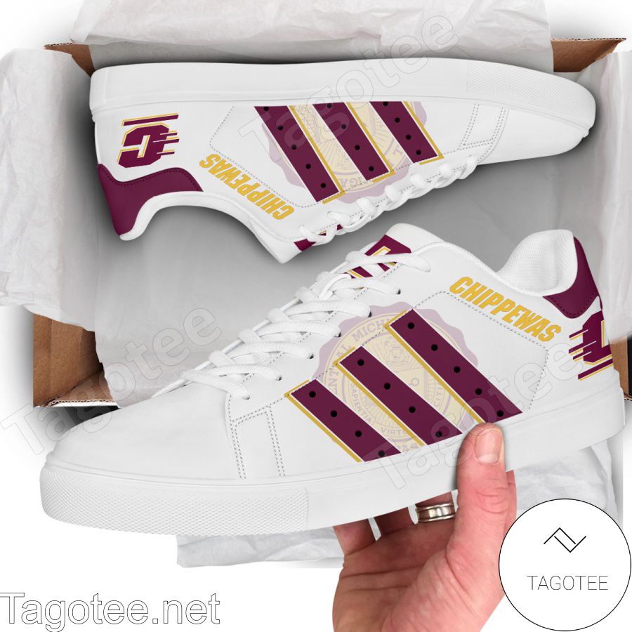 Central Michigan Chippewas Print Stan Smith Shoes Style a