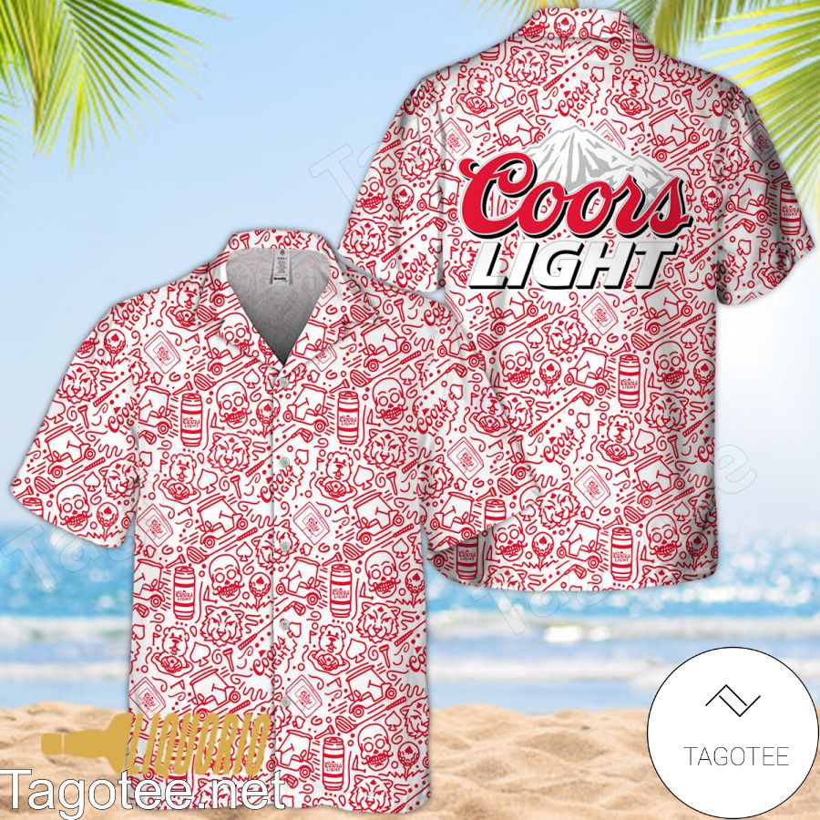 Coors Light Doodle Art Hawaiian Shirt