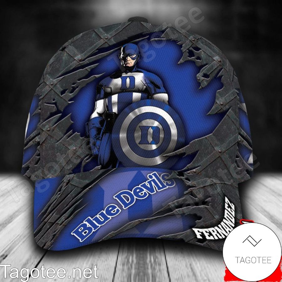 Duke Blue Devils Captain America NCAA Personalized Cap