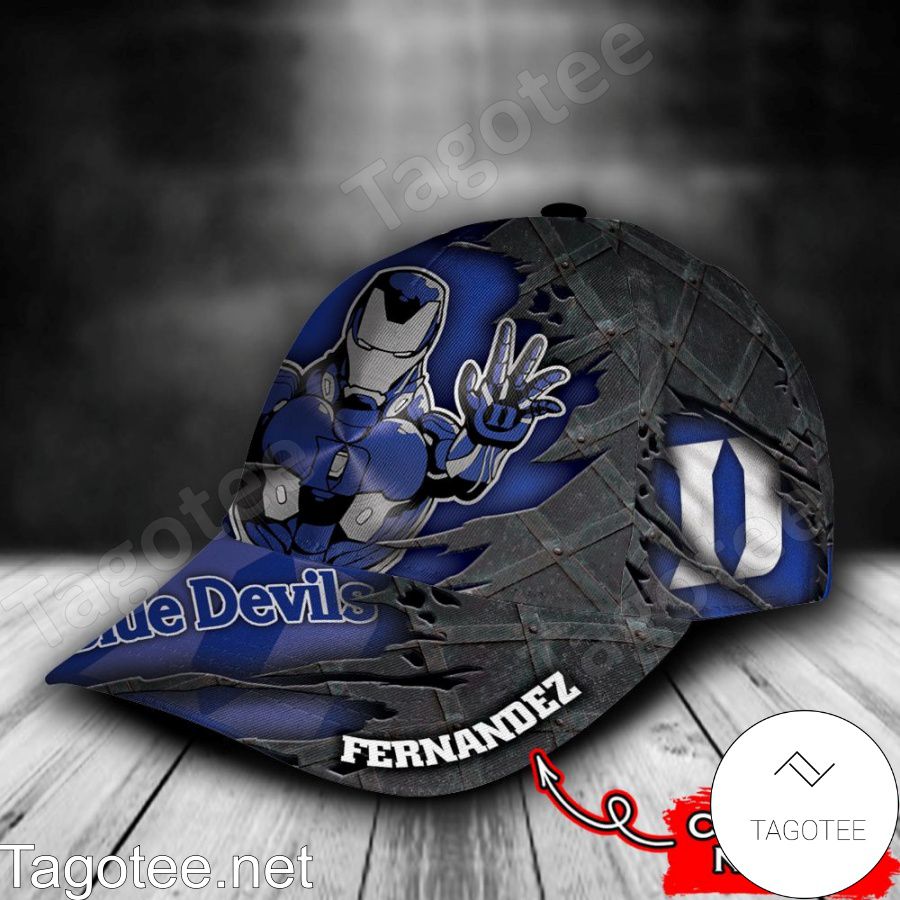 Duke Blue Devils Iron Man NCAA Personalized Cap b