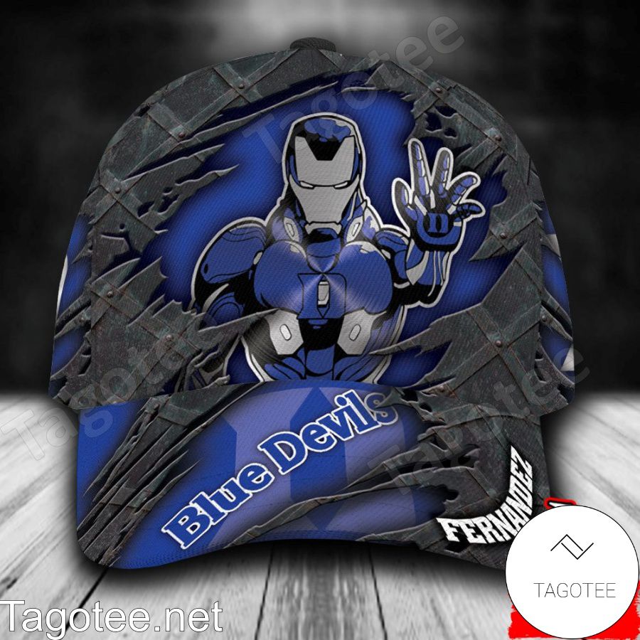 Duke Blue Devils Iron Man NCAA Personalized Cap
