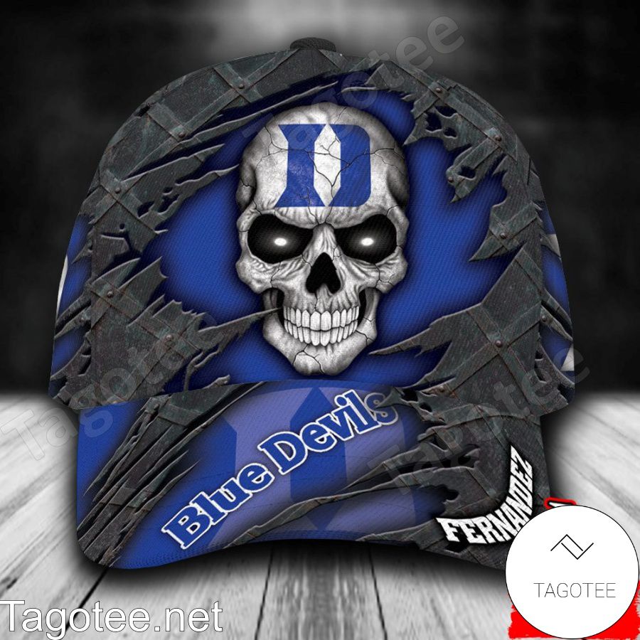 Duke Blue Devils Skull NCAA Personalized Cap