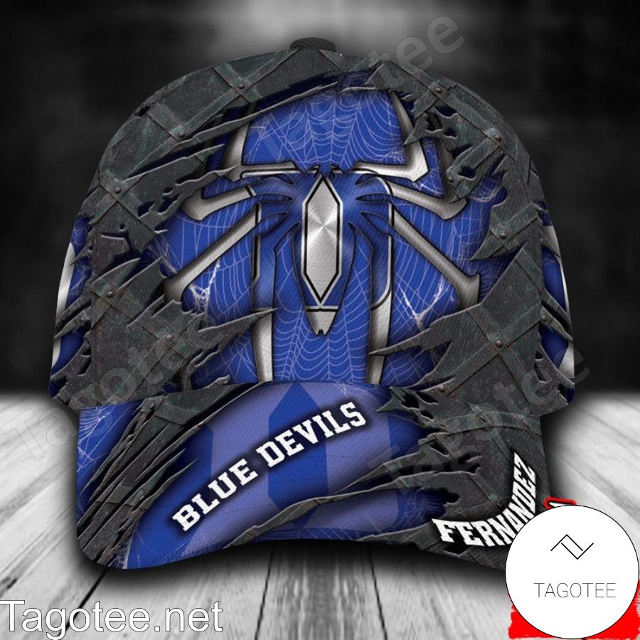 Duke Blue Devils Spiderman NCAA Personalized Cap