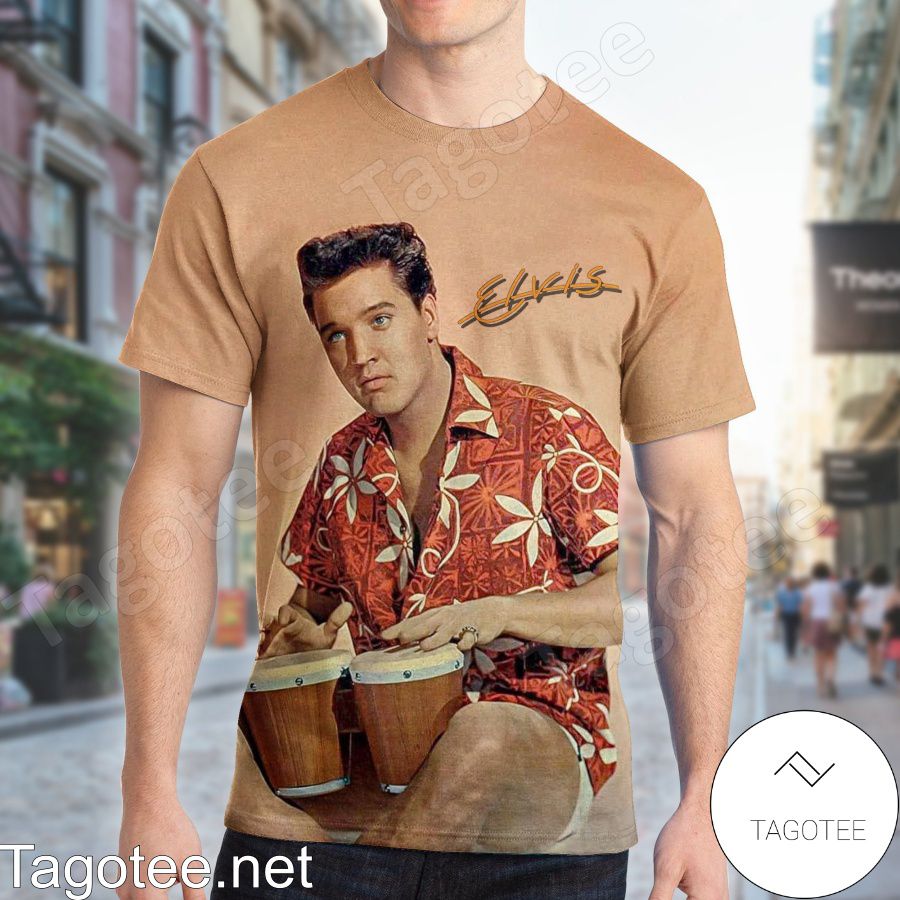 Elvis Presley In Blue Hawaii Drumming Shirt
