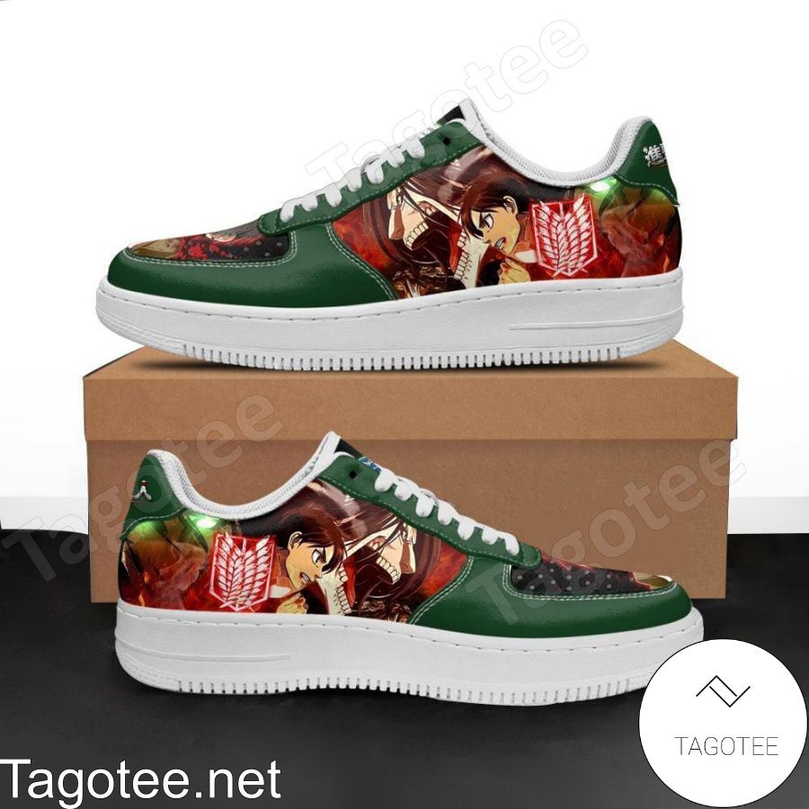 Eren Yeager Attack On Titan AOT Anime Air Force Shoes