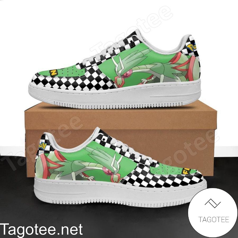 Flygon Checkerboard Pokemon Air Force Shoes