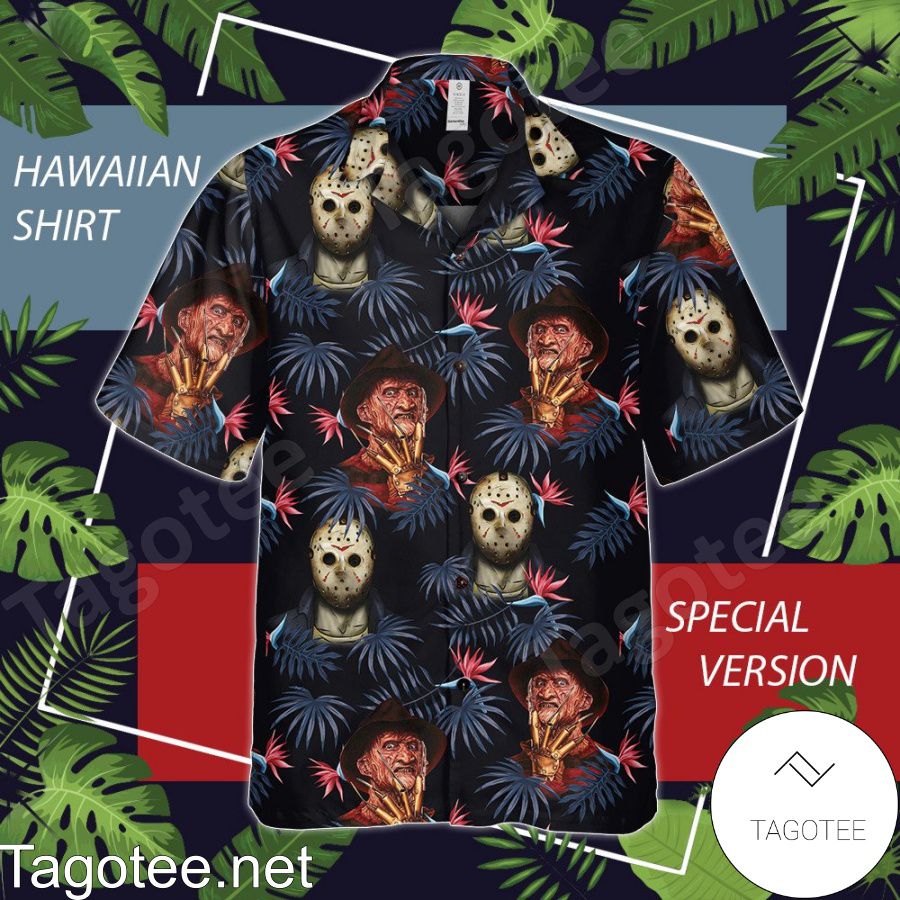 Freddy And Jason Strelitzia Palm Leaves Hawaiian Shirt