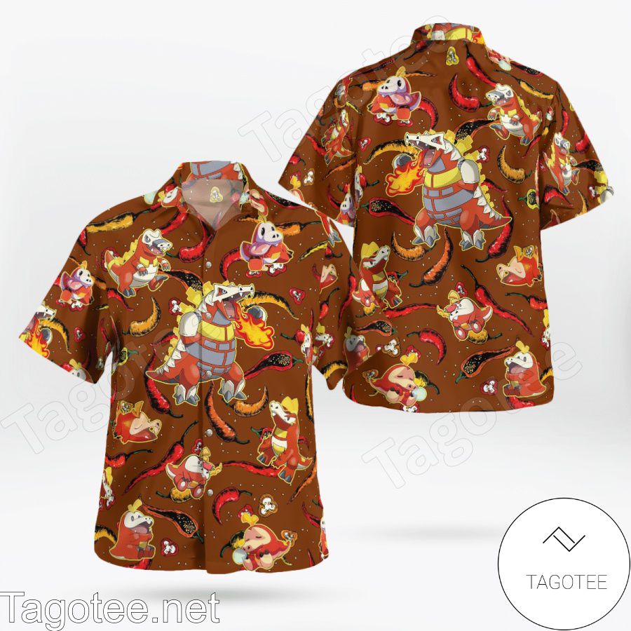 Fuecoco Pokemon Hawaiian Shirt