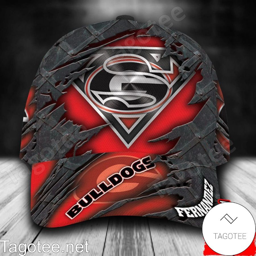 Georgia Bulldogs Superman NCAA Personalized Cap
