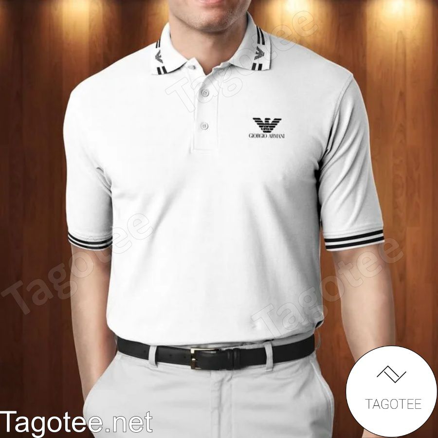 Giorgio Armani Luxury Brand White Polo Shirt