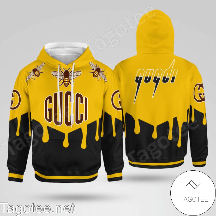 Gucci Bee Black And Yellow Hoodie