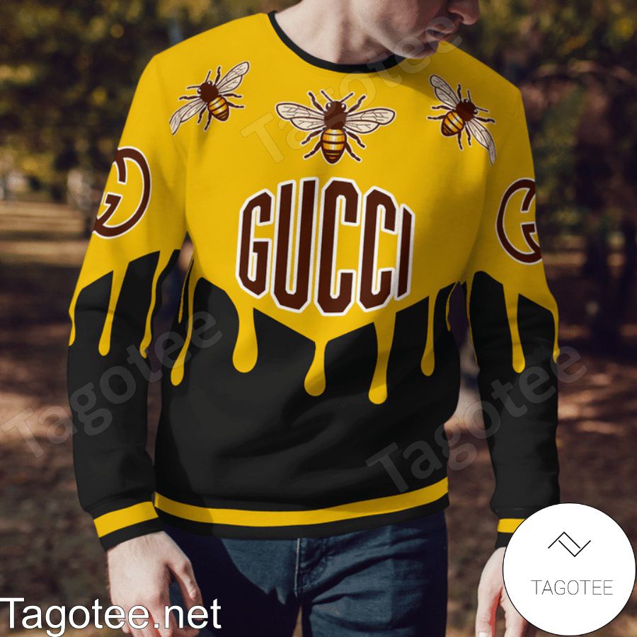 Gucci Bee Black And Yellow Sweater a
