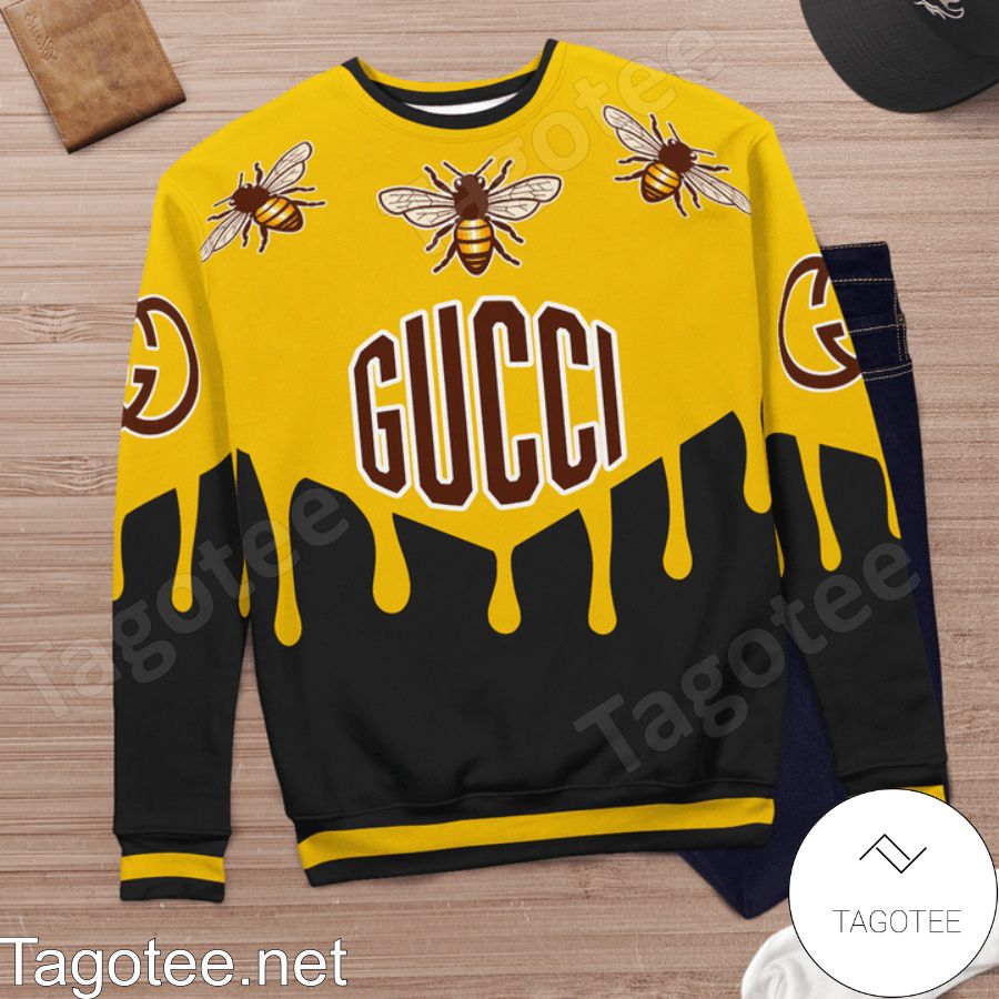 Gucci Bee Black And Yellow Sweater b