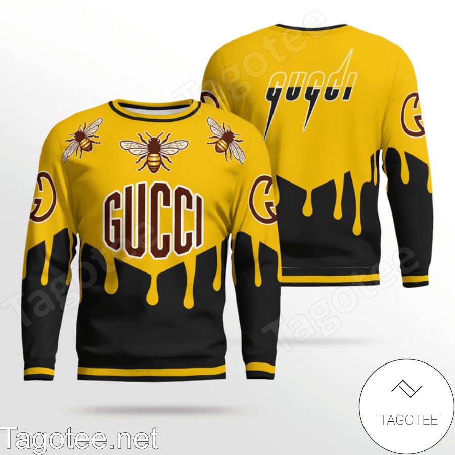 Gucci Bee Black And Yellow Sweater