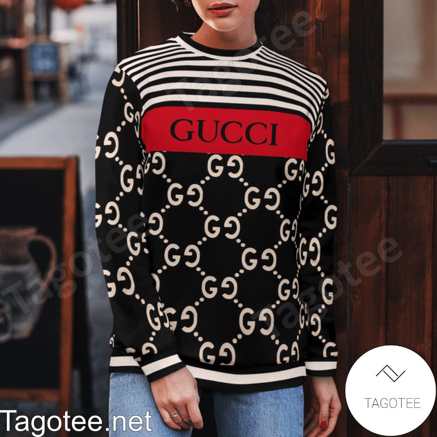 Gucci Horizontal Stripes Black Sweater b
