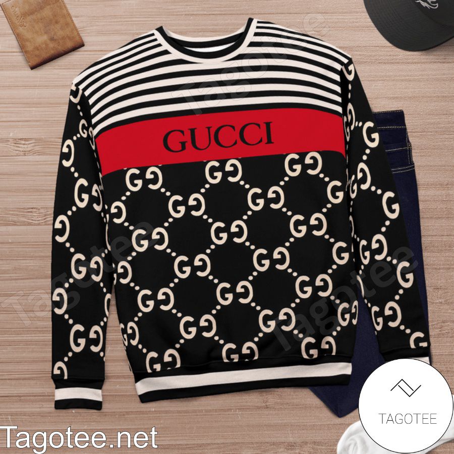 Gucci Horizontal Stripes Black Sweater c