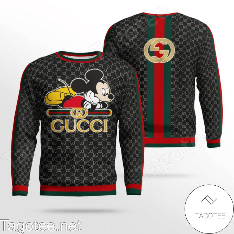 Gucci Mickey Mouse Logo Black Sweater