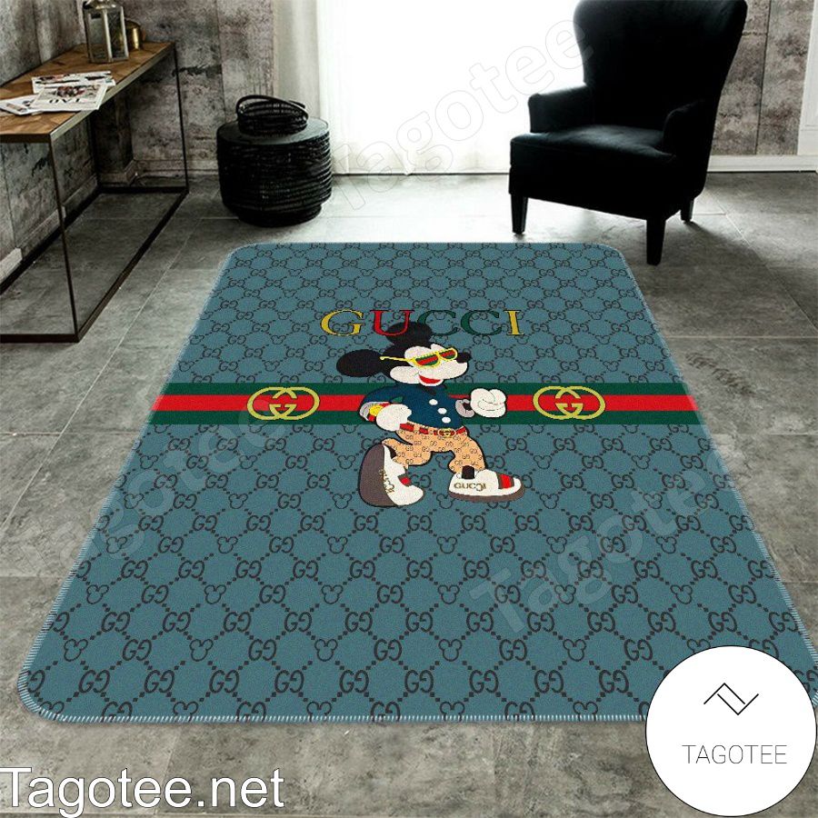 Gucci Mickey Mouse Monogram Green Rug