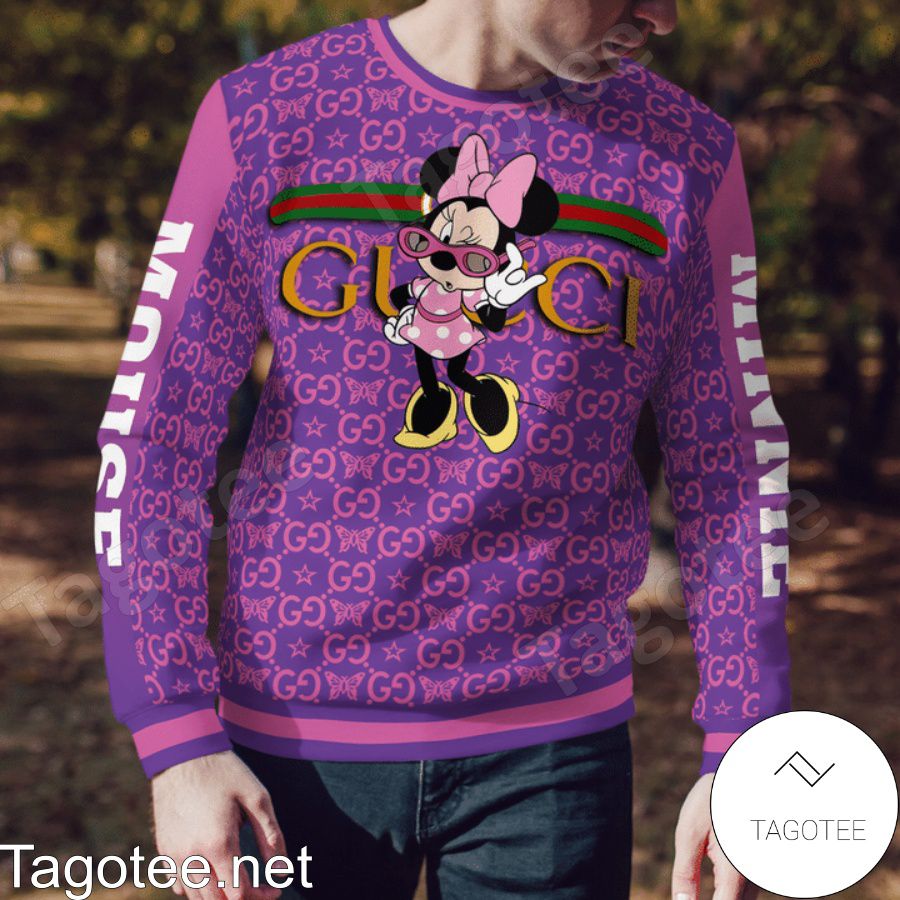 Gucci Minnie Mouse Butterfly Purple Sweater a