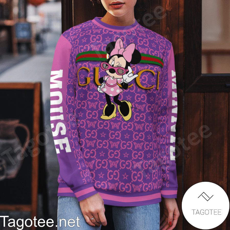 Gucci Minnie Mouse Butterfly Purple Sweater b