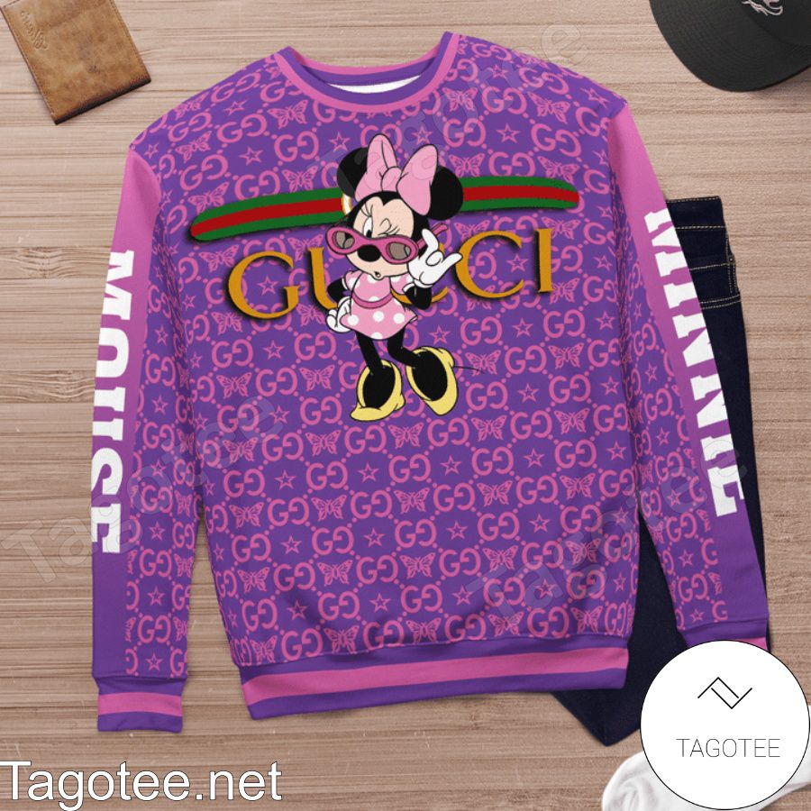 Gucci Minnie Mouse Butterfly Purple Sweater c
