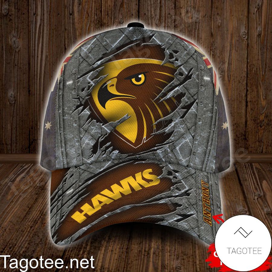 Hawthorn Hawks AFL Custom Name Personalized Cap