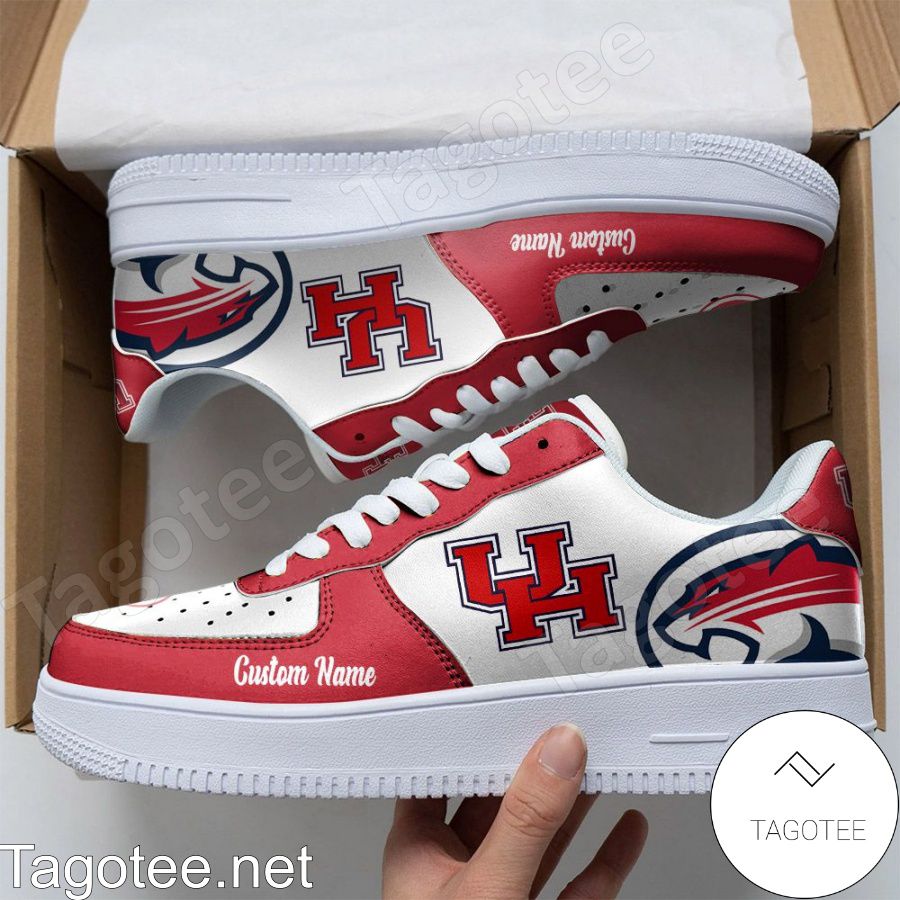 Houston Cougars Mascot Logo NCAA Custom Name Air Force Shoes