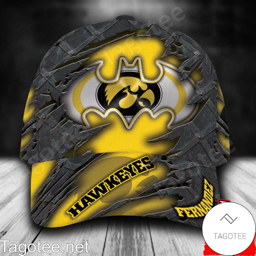 Iowa Hawkeyes Batman NCAA Personalized Cap