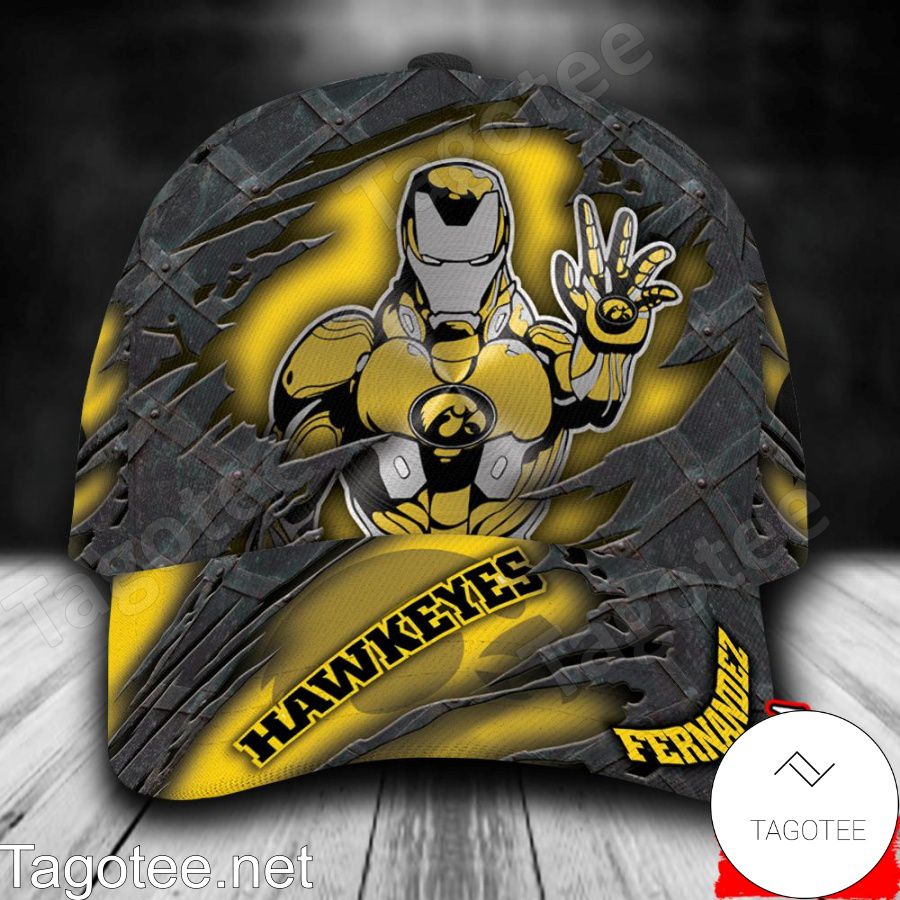 Iowa Hawkeyes Iron Man NCAA Personalized Cap