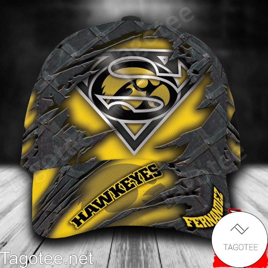 Iowa Hawkeyes Superman NCAA Personalized Cap