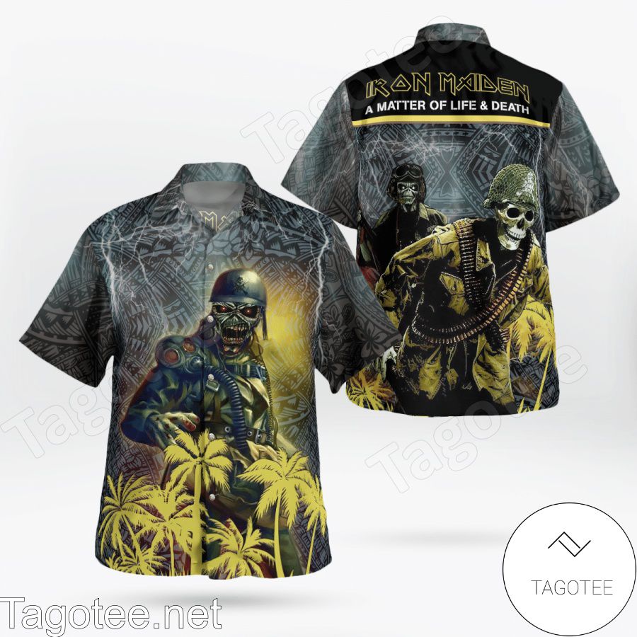 Iron Maiden A Matter Of Life & Death (2006) Tribal Hawaiian Shirt