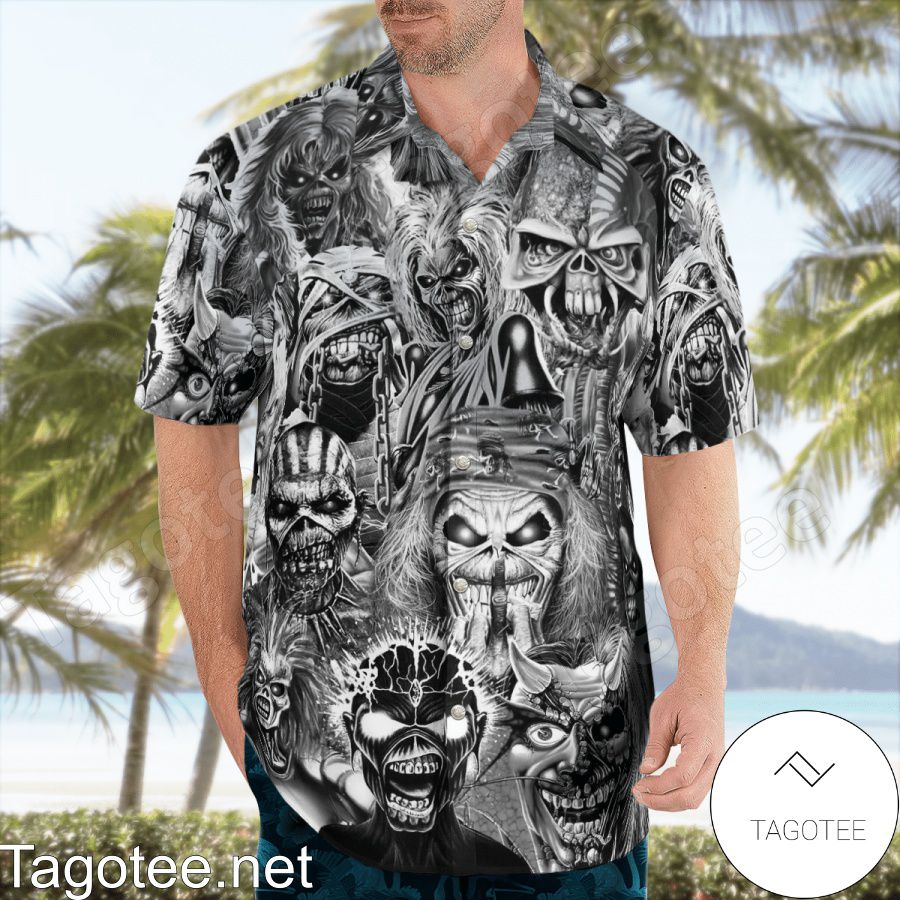 Iron Maiden Big Fan Eddie All Looks Hawaiian Shirt - Tagotee