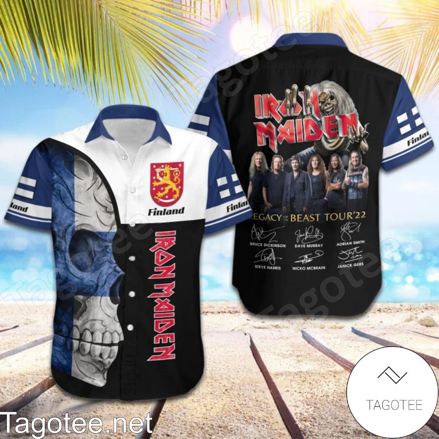 Iron Maiden Finland Legacy of the Beast World Tour 2022 Hawaiian Shirt
