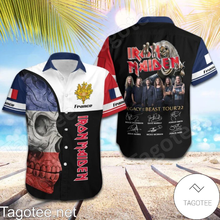 Iron Maiden France Legacy of the Beast World Tour 2022 Hawaiian Shirt