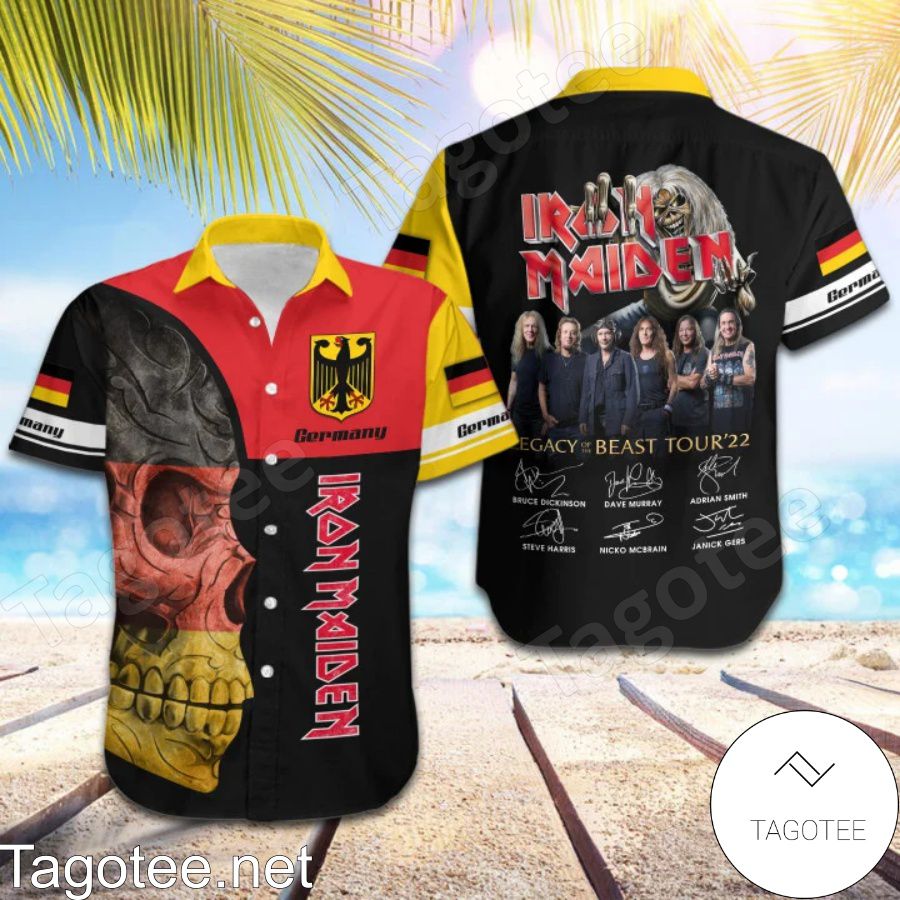 Iron Maiden Germany Legacy of the Beast World Tour 2022 Hawaiian Shirt