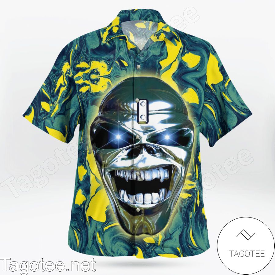 Iron Maiden Heavy Metal Band Hawaiian Shirt b